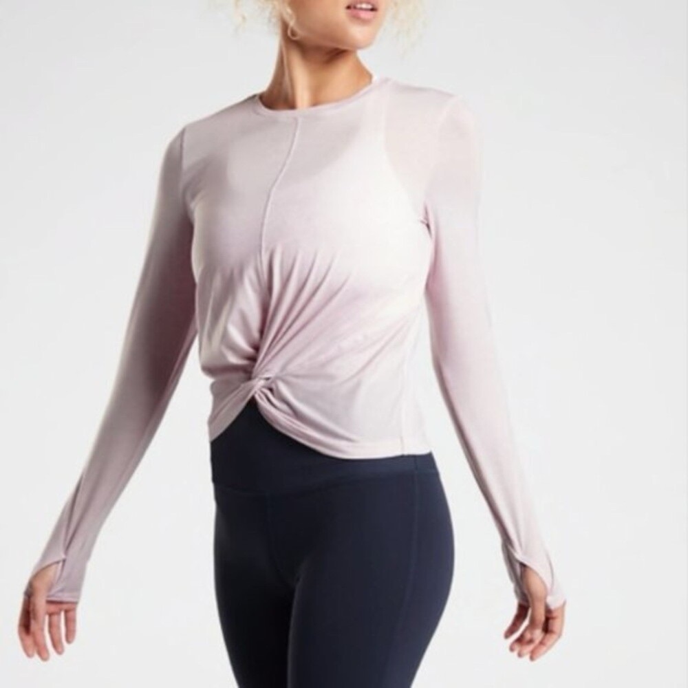 Athleta Essence Twist Top in Pink, Small